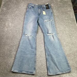 Levi’s 70s High Flare Jeans Women’s 27 Blue Ultra High Rise Light Wash Cotton